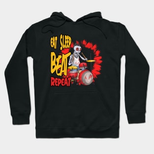 Skeleton Eat Sleep Drumming Hoodie